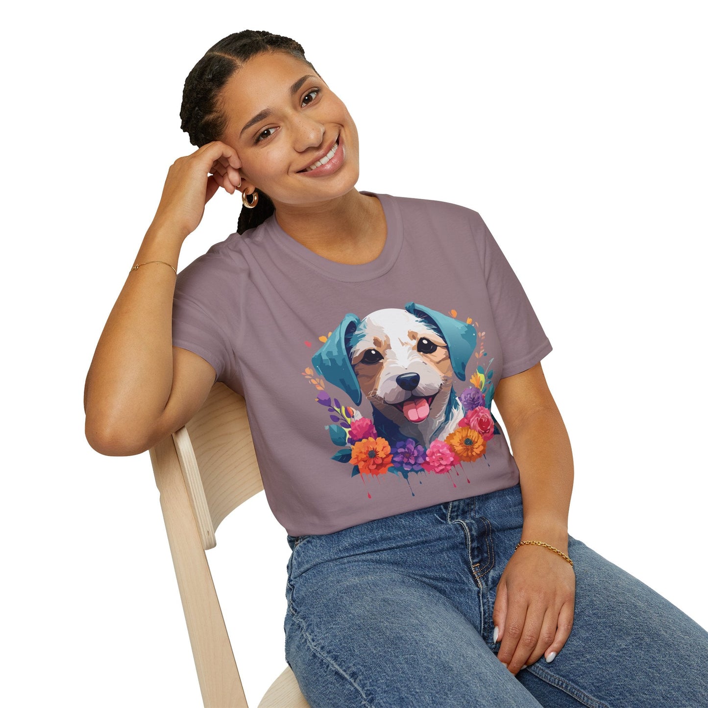 Dog Shirt Unisex Animal Tee Softstyle 64000 Gildan RingSpun Cotton