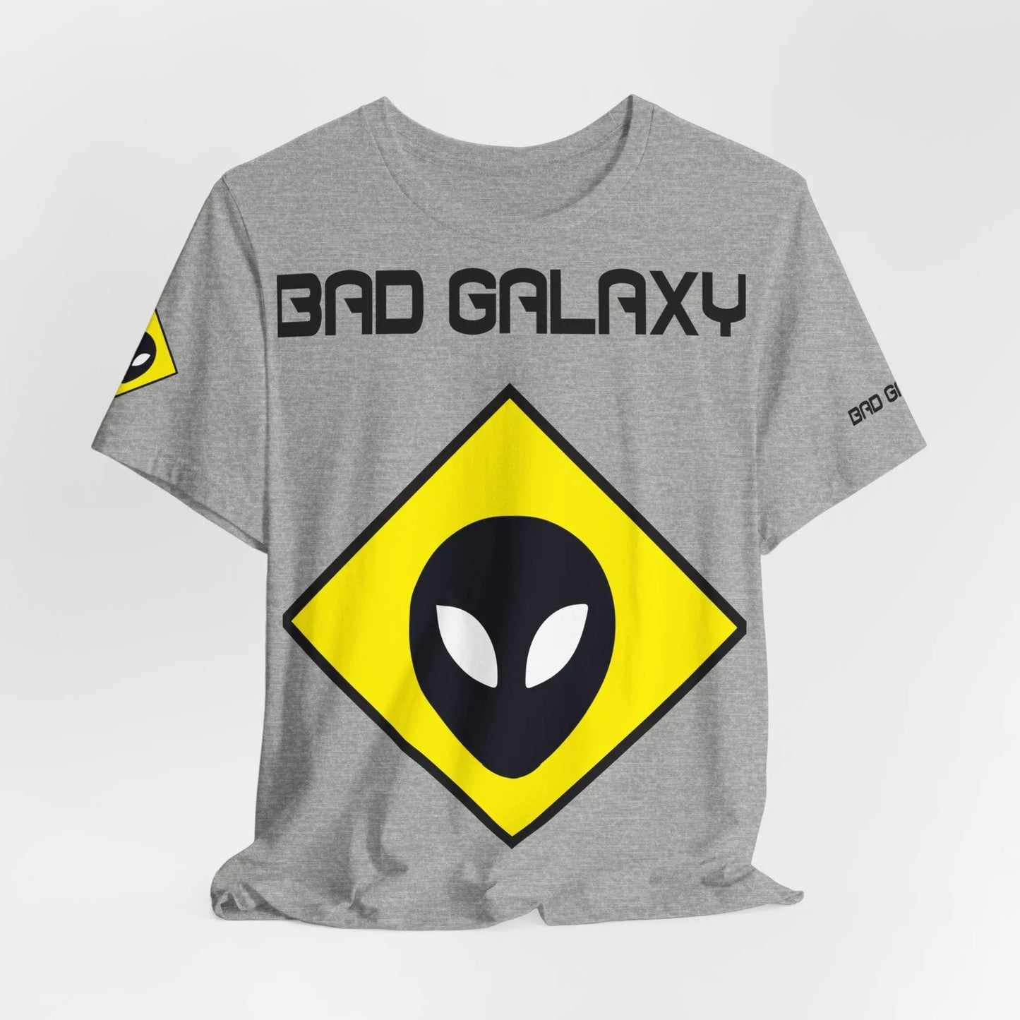 Bad Galaxy Tee Shirt With Alien 100 Percent Cotton Made In USA Eco Friendly Inks