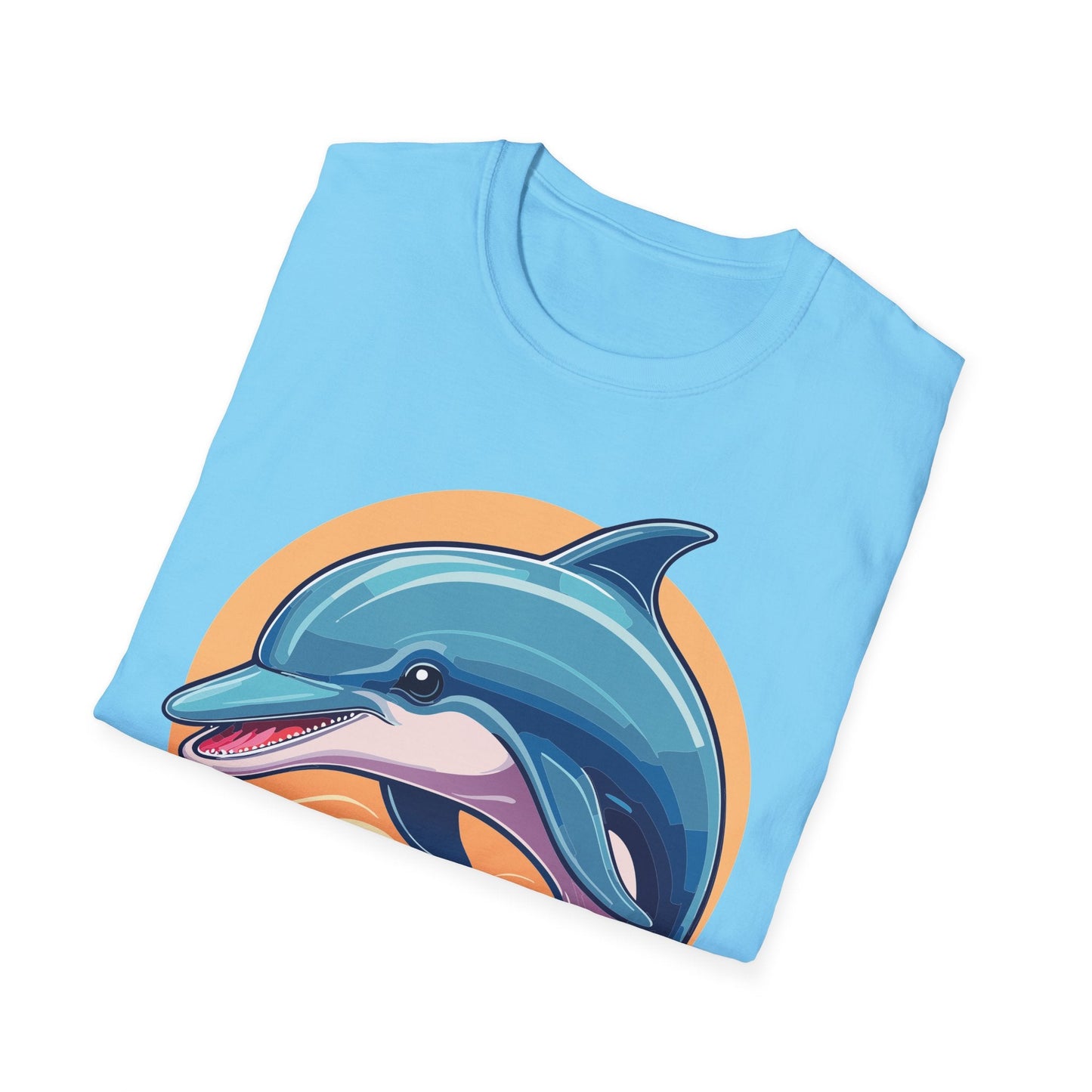 Unisex Dolphin Shirt Gildan Softstyle 64000 Tee 100 Percent Ring Spun Cotton Breathable Comfort