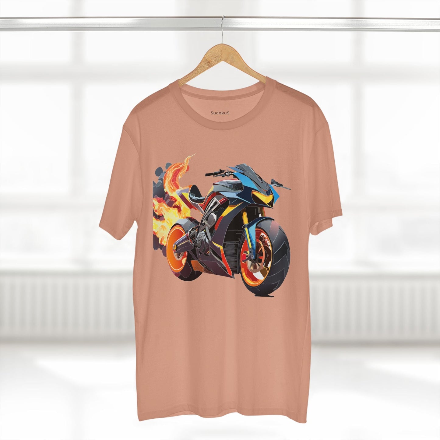 Moto Bike Graphic Unisex 100 Cotton Staple Tee 20