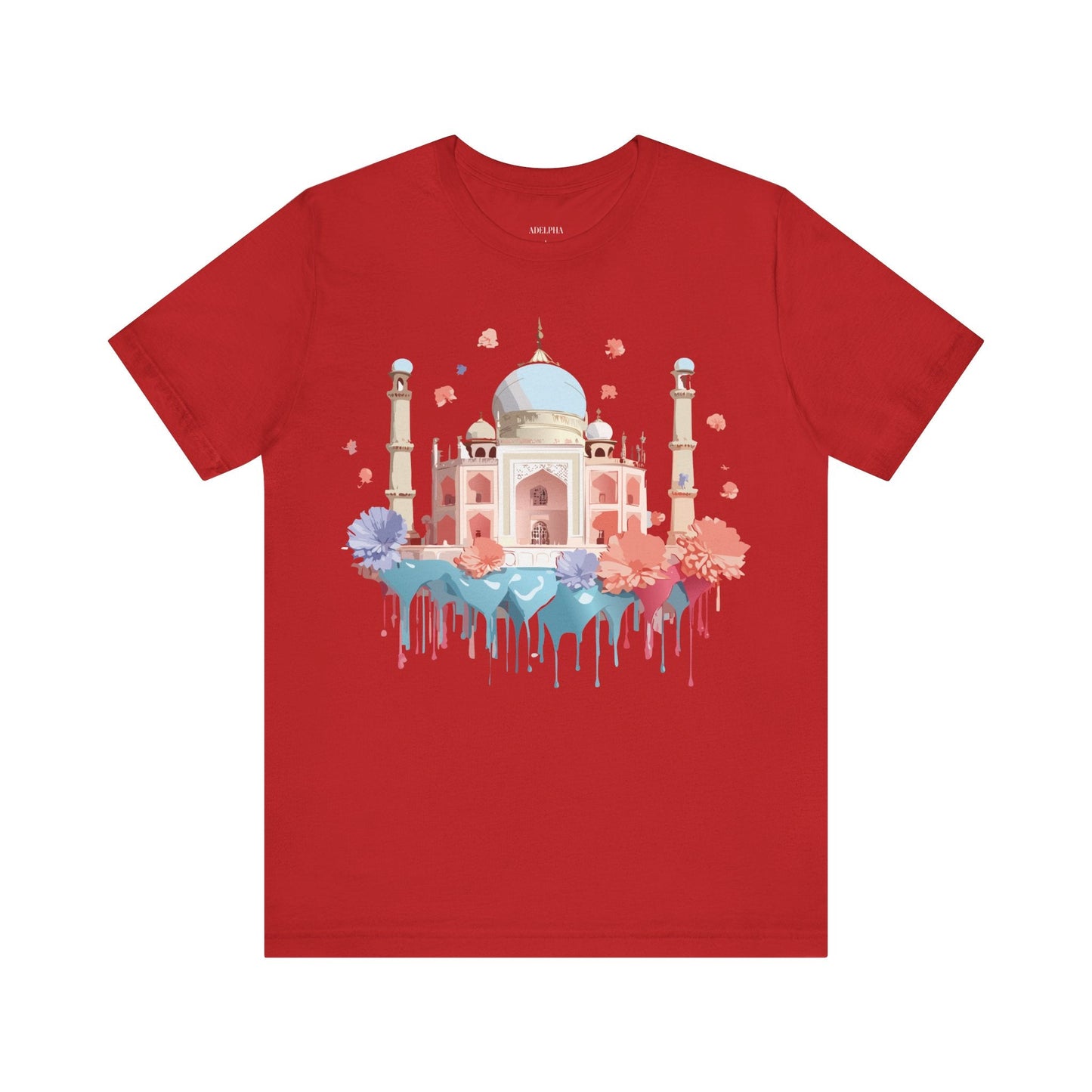 Taj Mahal Graphic Tee Unisex Short Sleeve Shirt By Adelpha Vintage Inspired Artwork