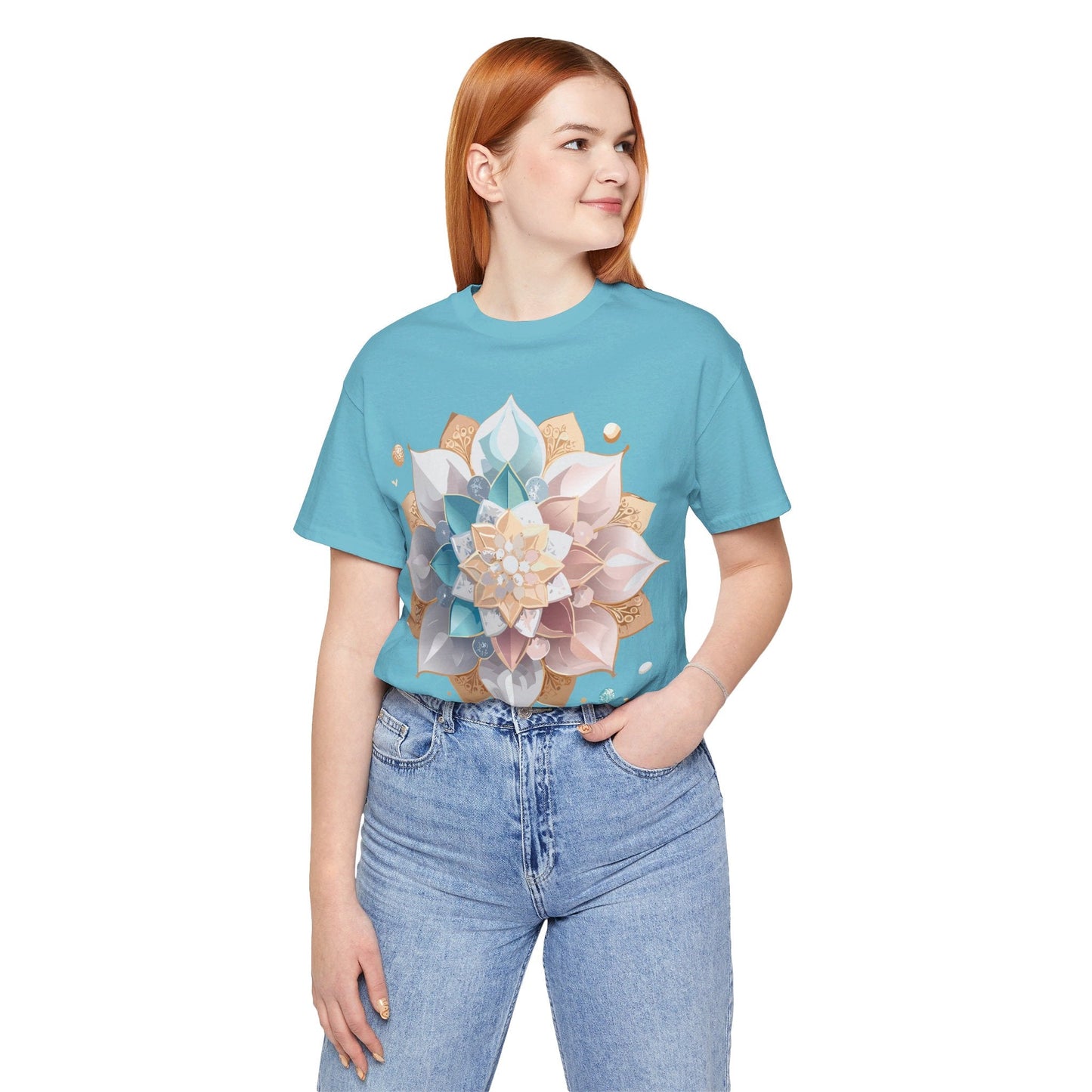 Adelpha Mandala Graphic Tee Unisex Jersey Short Sleeve Art Design Shirt Premium Comfort Wear