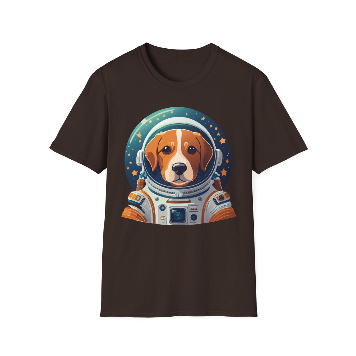 Beagle Astronaut Tee | Space Helmet Dog T-Shirt, Cute Cosmic Pet Illustration