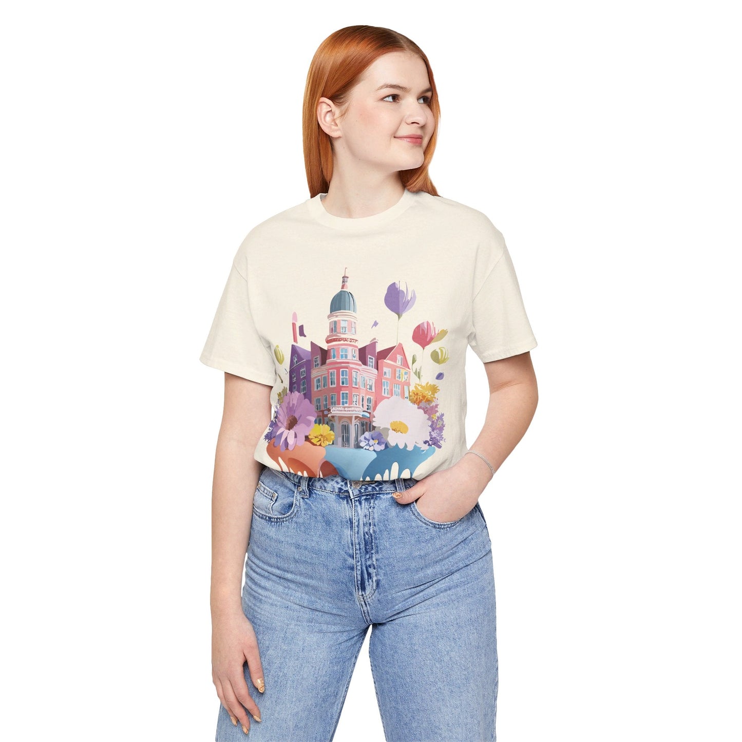 Unisex Graphic T Shirt With Adelpha Artwork Vintage Amsterdam Design Short Sleeve