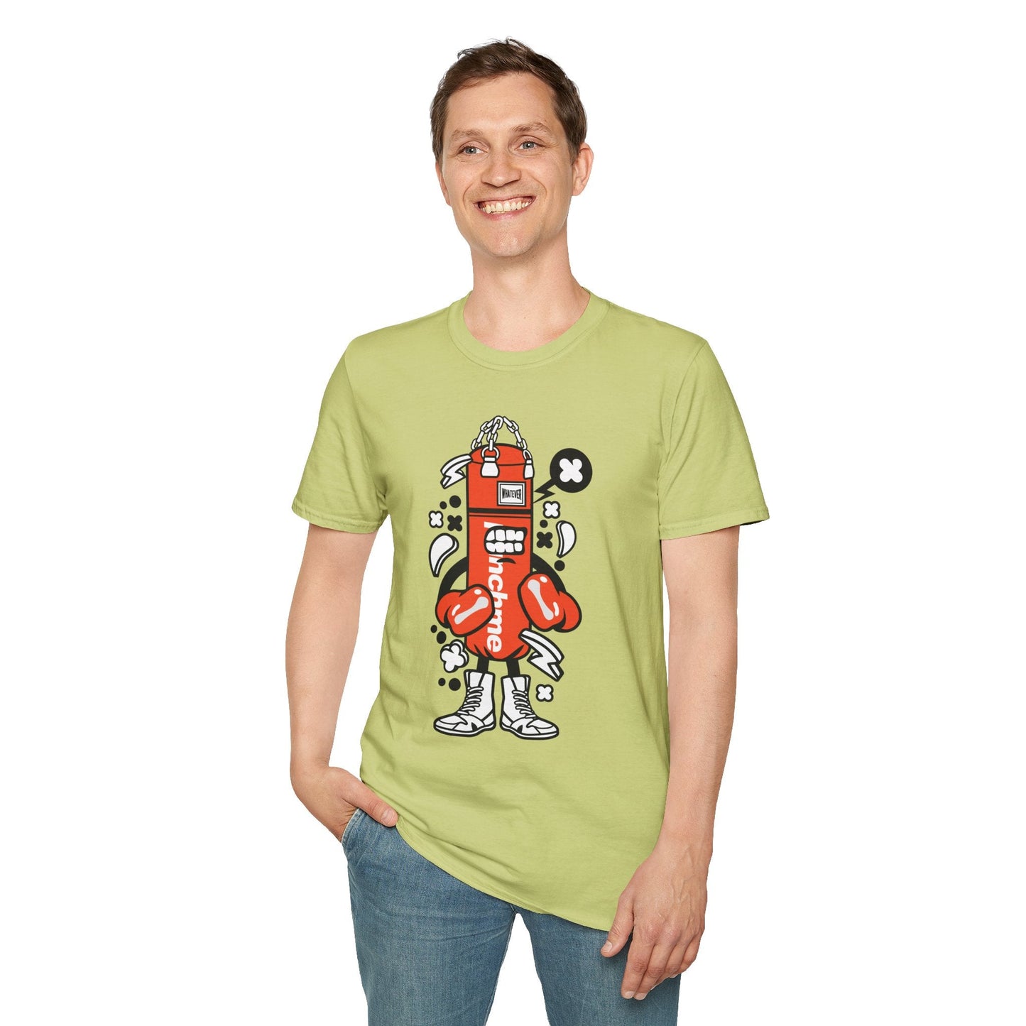 Cartoon Tee Shirt Unisex Animation Graphic Tee Funny Tee Cotton Softstyle 64000 Gildan