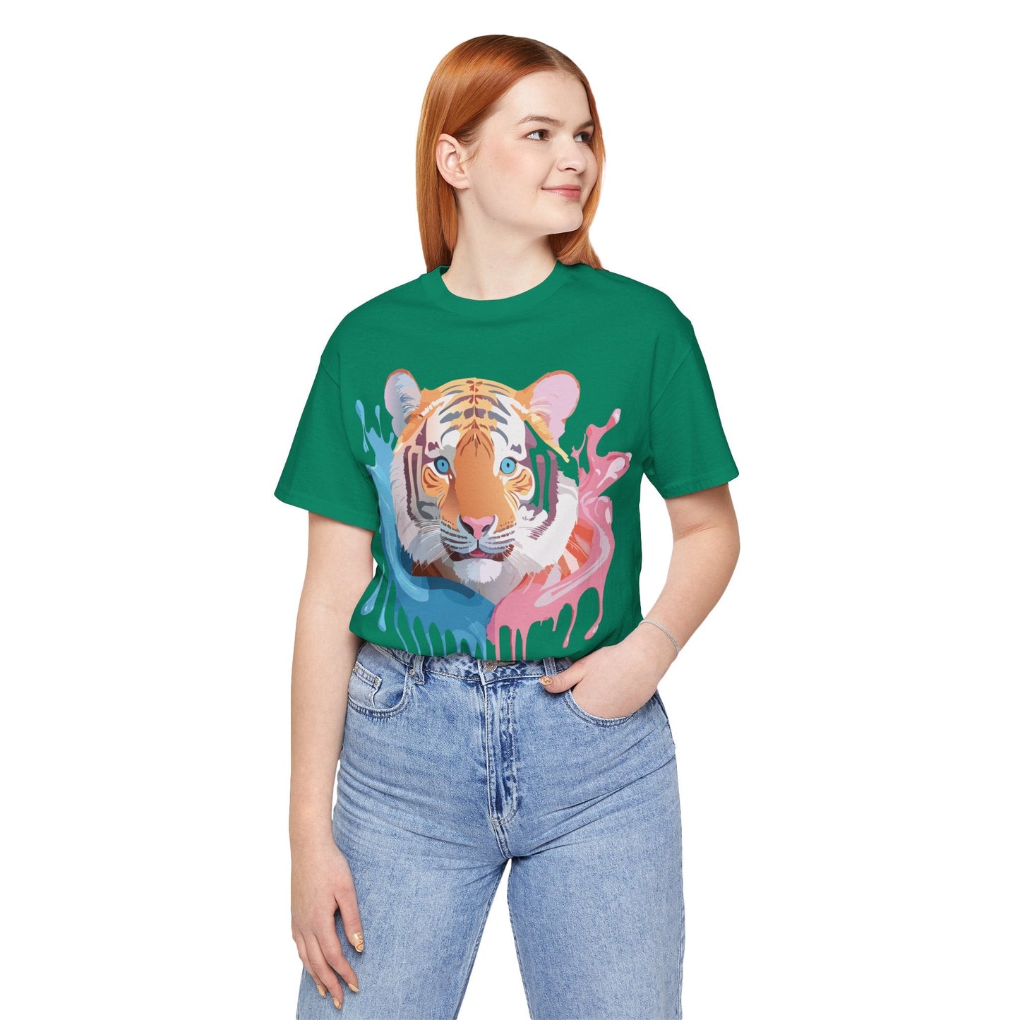 Adelpha Tiger Graphic Tee Premium Unisex Jersey Short Sleeve With Vintage Artwork