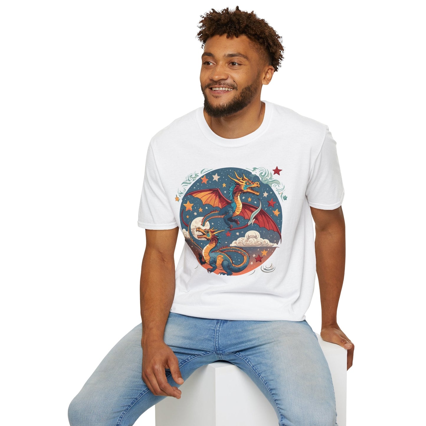 Dragon Graphic Unisex 100 Cotton Tee with Animal Artwork Design 17