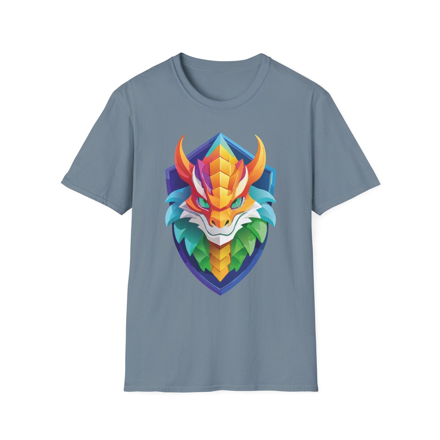 Unisex Dragon T Shirt Softstyle 64000 100 Percent Ring Spun Cotton Comfortable Tee