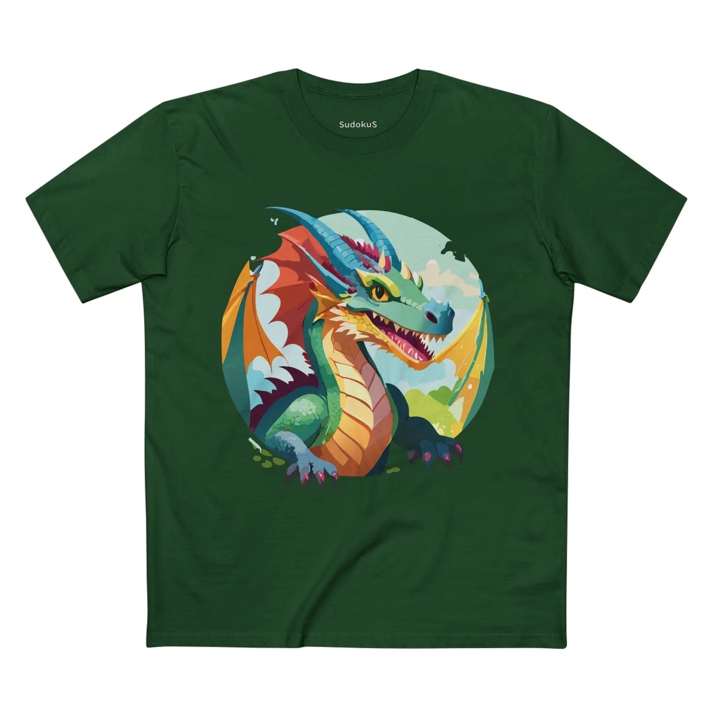 Dragon Graphic Unisex 100 Cotton Staple Tee 30