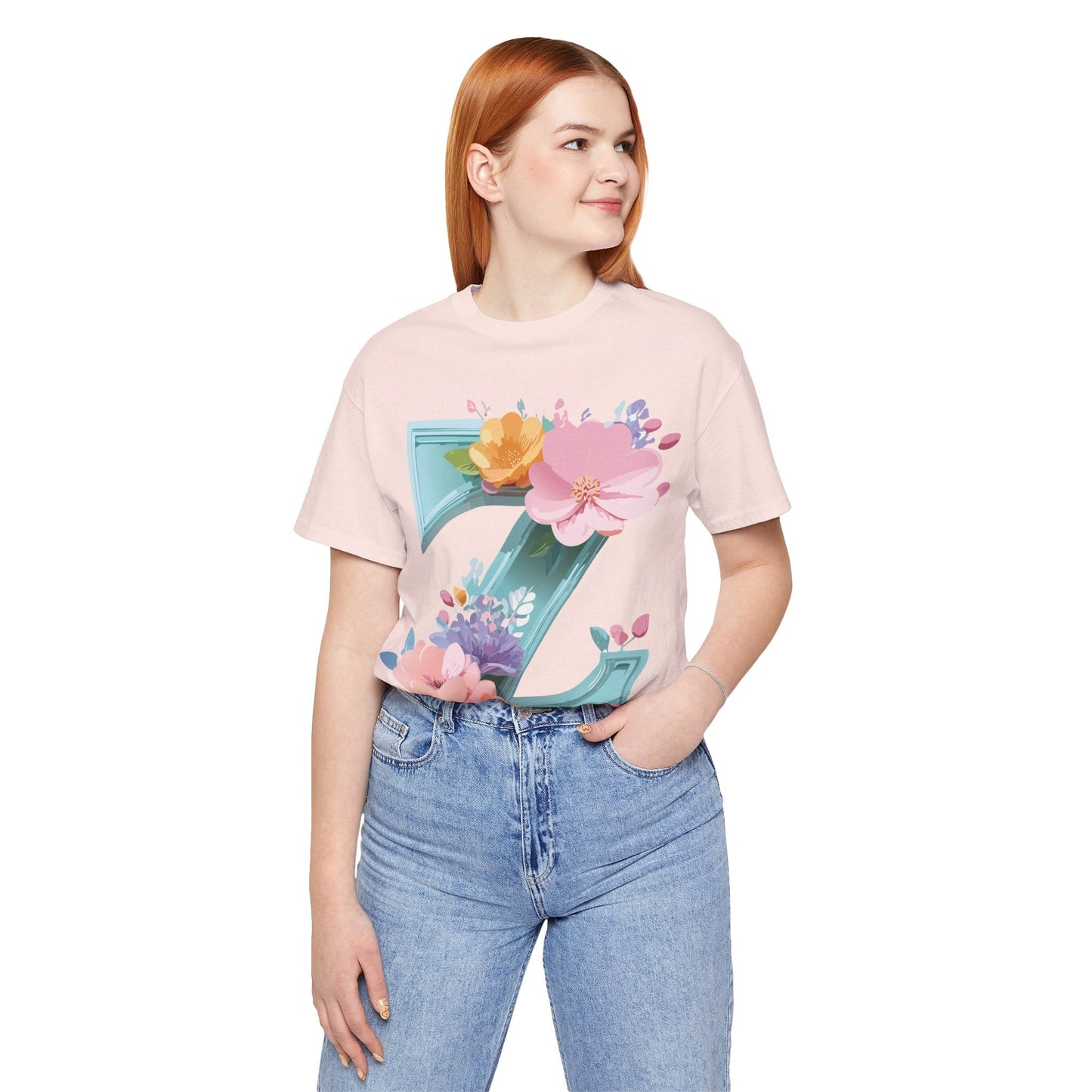 Letter Z Graphic Tee Unisex Jersey Short Sleeve Vintage Inspired Artwork