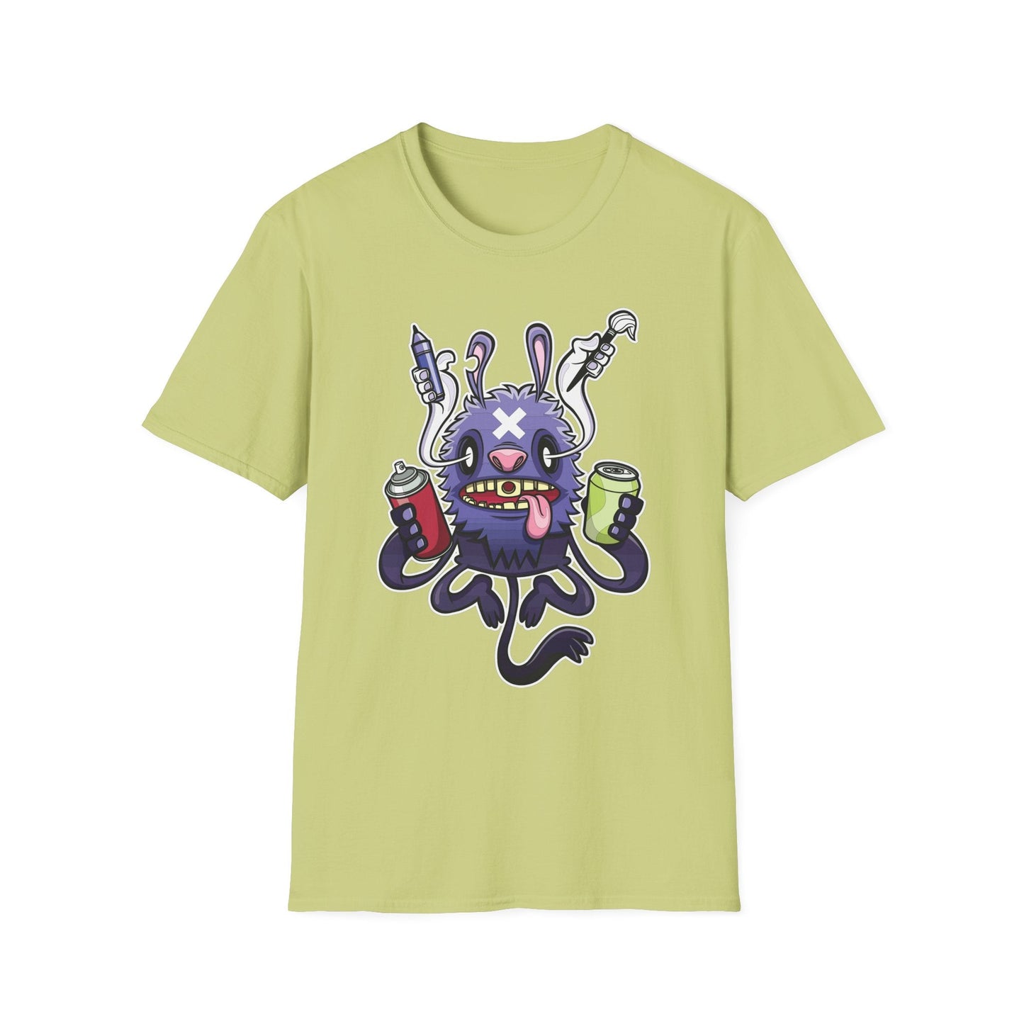 Cartoon T Shirt Animation T Shirt Funny Tee Shirt Unisex Softstyle Gildan 64000 Art Design