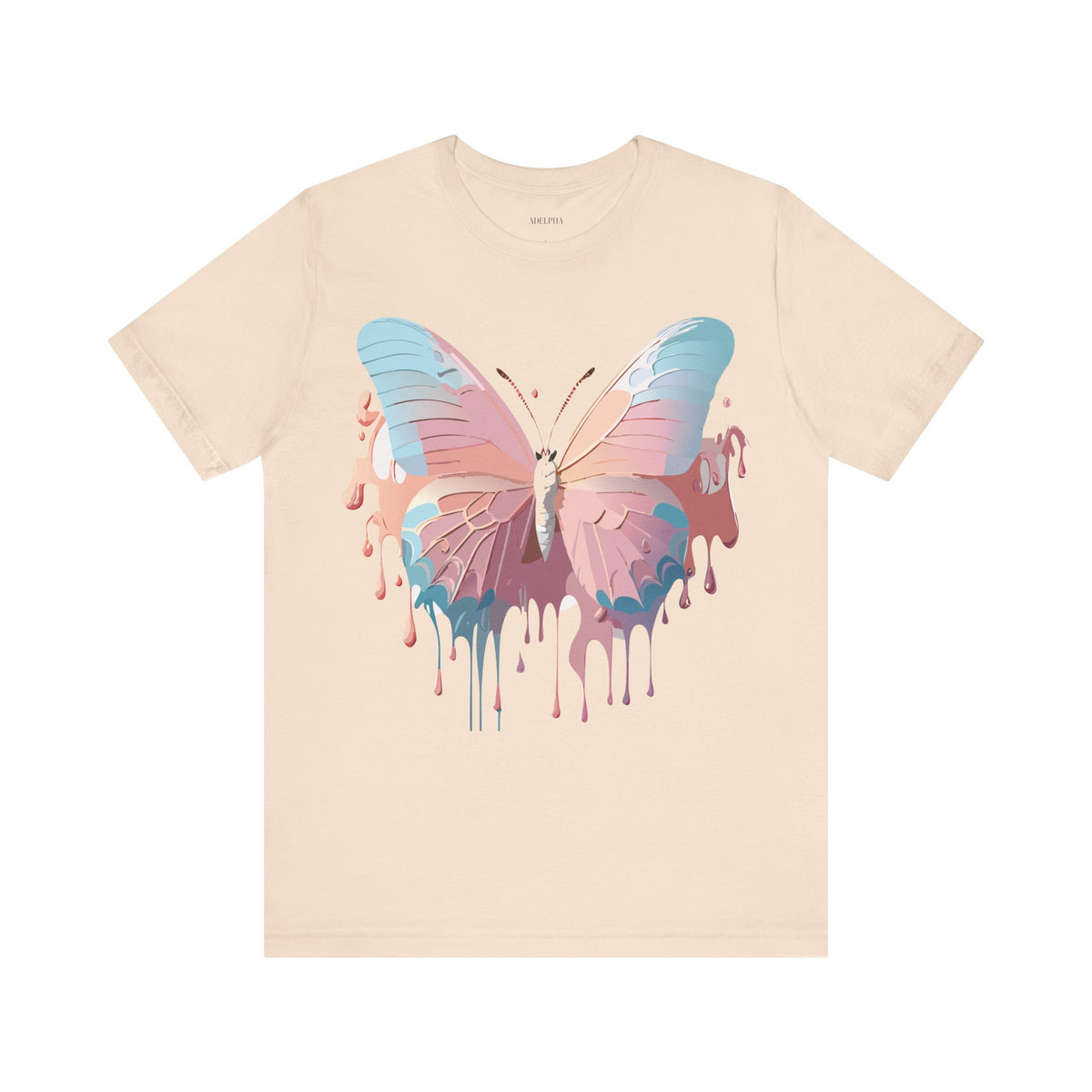 Butterfly Graphic Unisex Cotton Bella+Canvas Tee with Floral Art Design m02