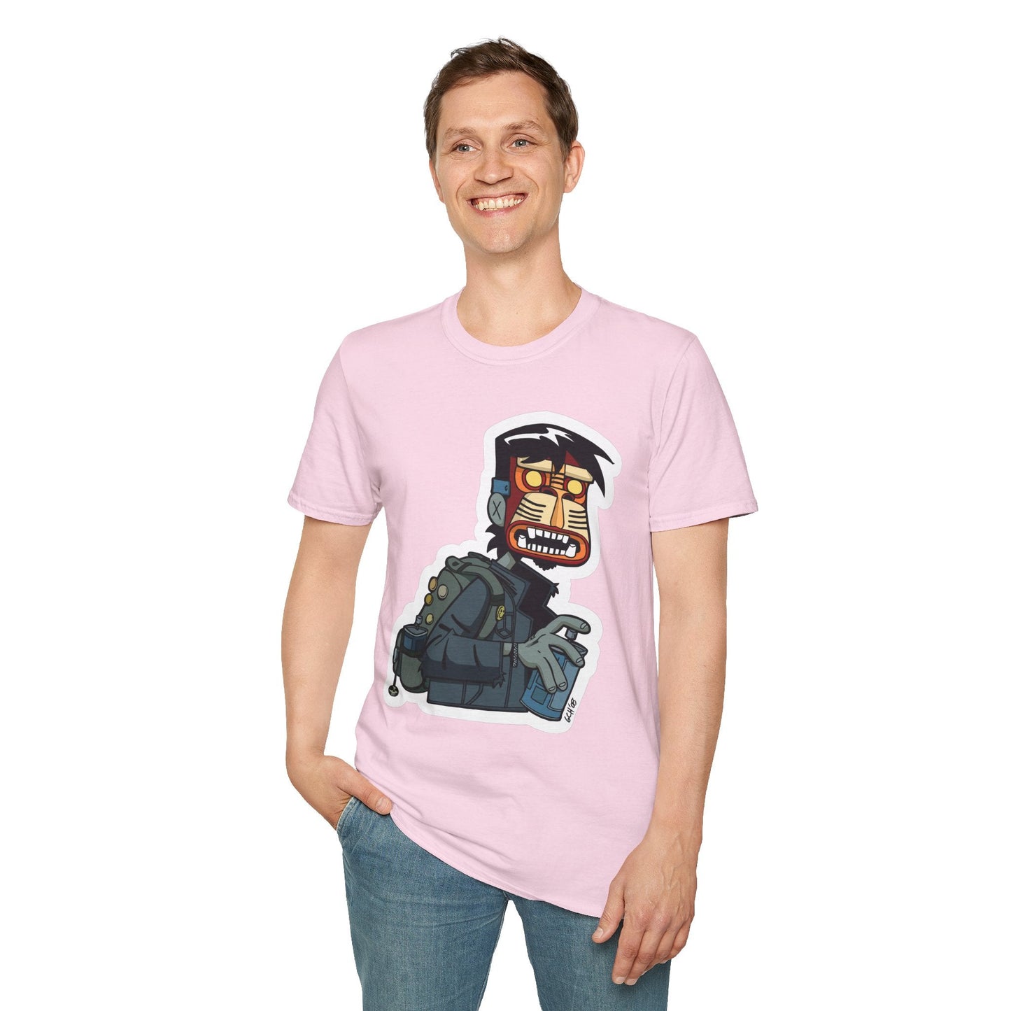 Cartoon T Shirt Animation T Shirt Funny Tee Shirt Unisex Short Sleeve Softstyle Cotton Tee 64000