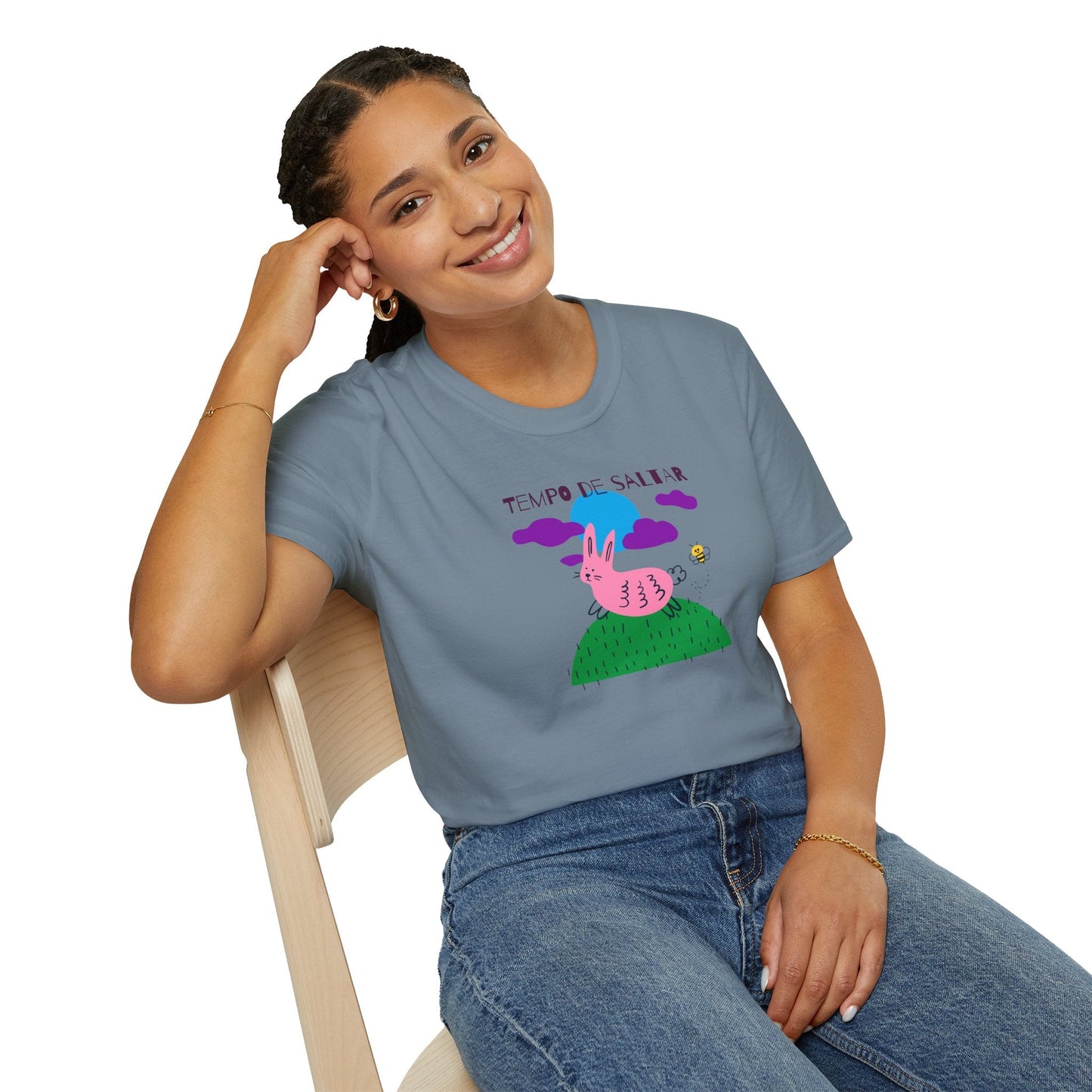 Funny Easter T Shirt Unisex Softstyle 64000 Art Design With Easter Prints 100 Percent Ring Spun Cotton
