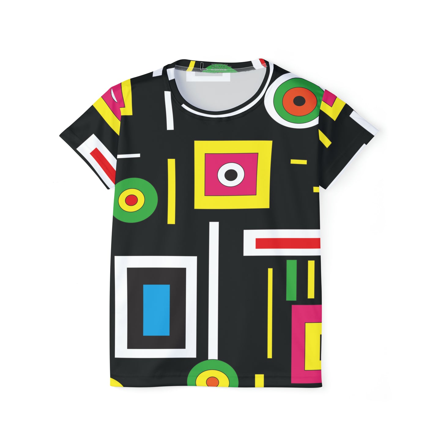 Camiseta de poliéster con estampados abstractos