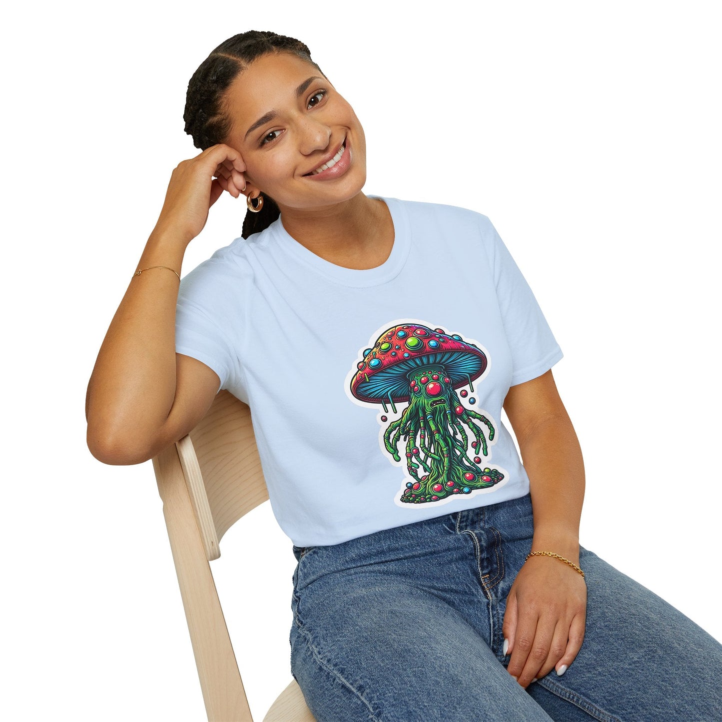 Mashroom Tee Shirt Unisex Funny Mashroom Shirt With Fungus Art Design Gildan Softstyle 64000