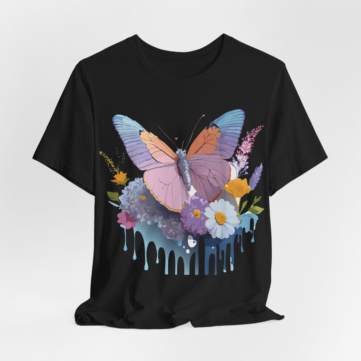 Butterfly Graphic Unisex Cotton Bella+Canvas Tee with Art Design n54