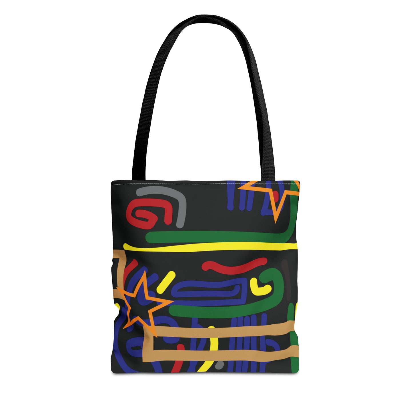 Canvas Bag with Abstract Prints