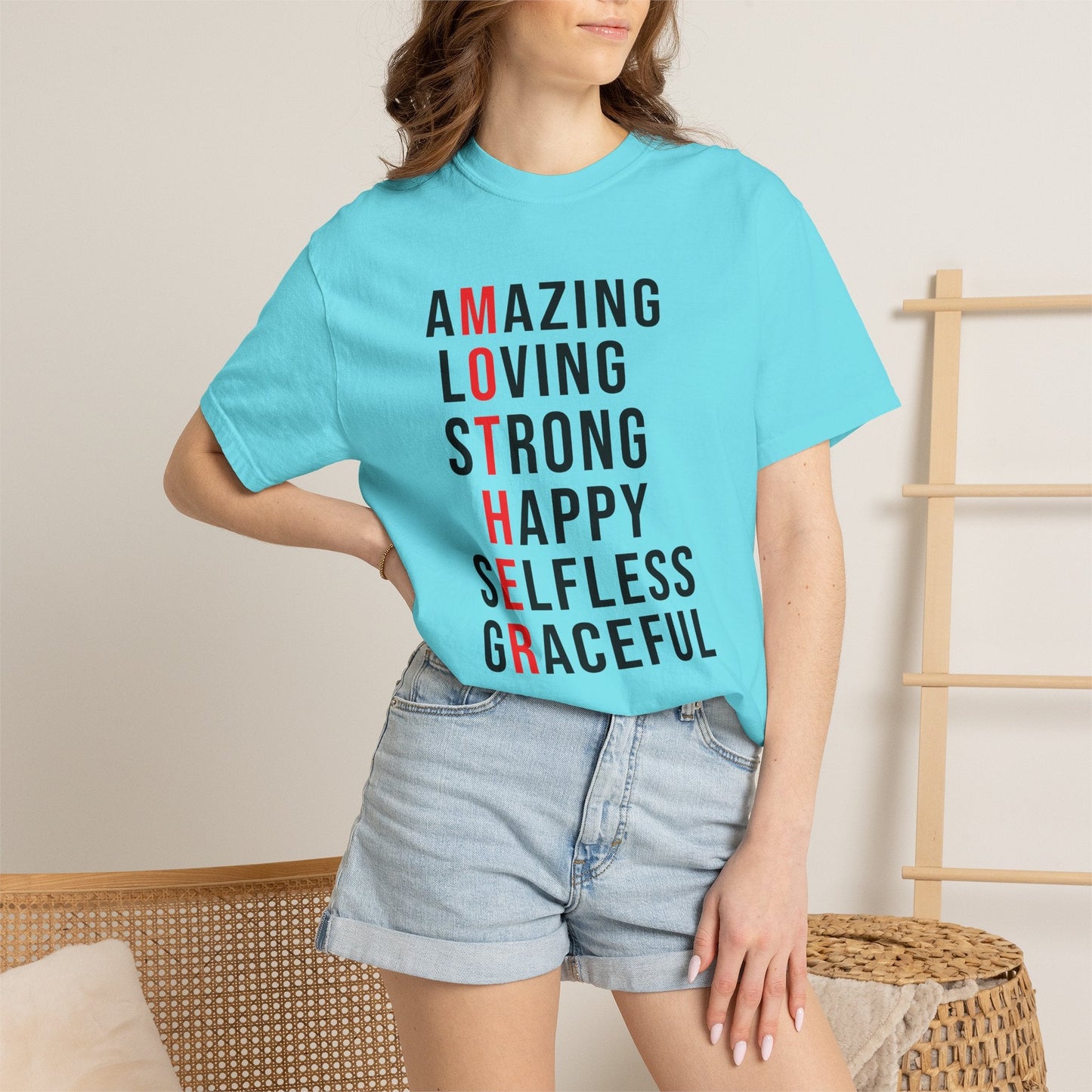 Mom T-shirt Mother's Day Mama Tee Unisex Comfort Colors Garment-Dyed Cotton h14
