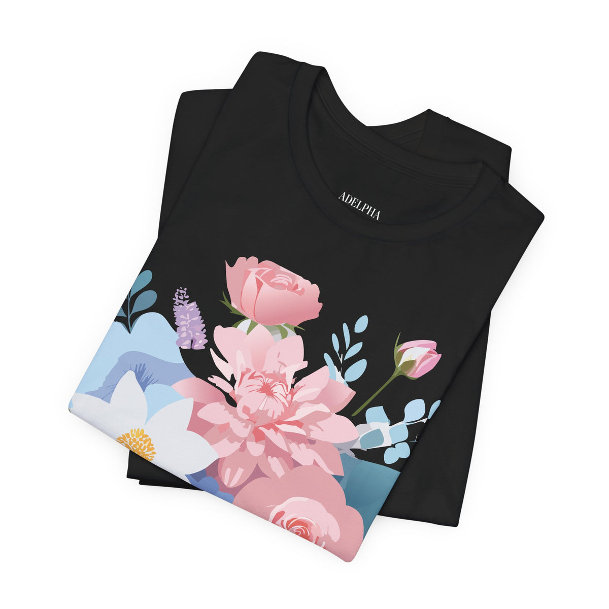 Floral Graphic Tee Shirt - Bella+Canvas Unisex 100 Cotton 25