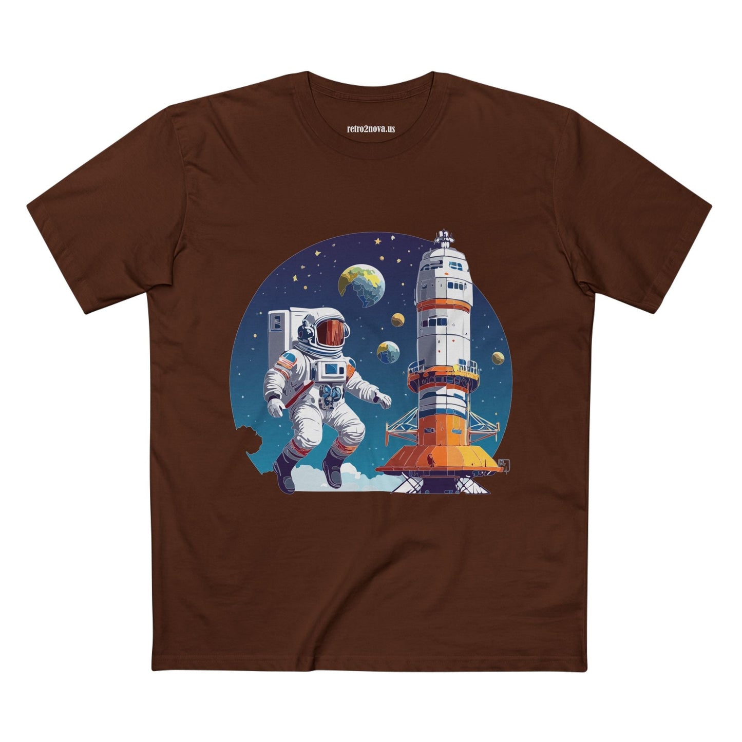 Cosmos Astronaut Shirt Unisex Premium Cotton Tee With Original Space Art Design From Retro2Nova