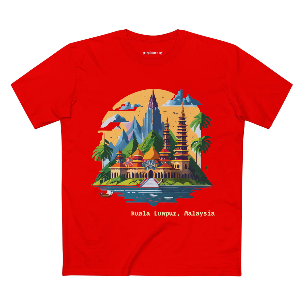 Kuala Lumpur Malaysia skyline illustration T-Shirt | Travel souvenir tee