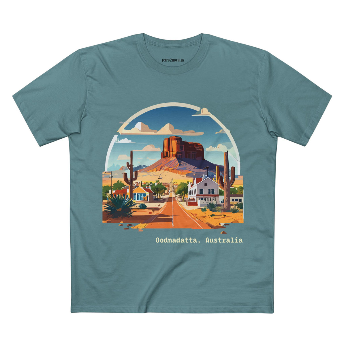 Oodnadatta Outback Landscape Tee | Australian Roadhouse Desert Scene