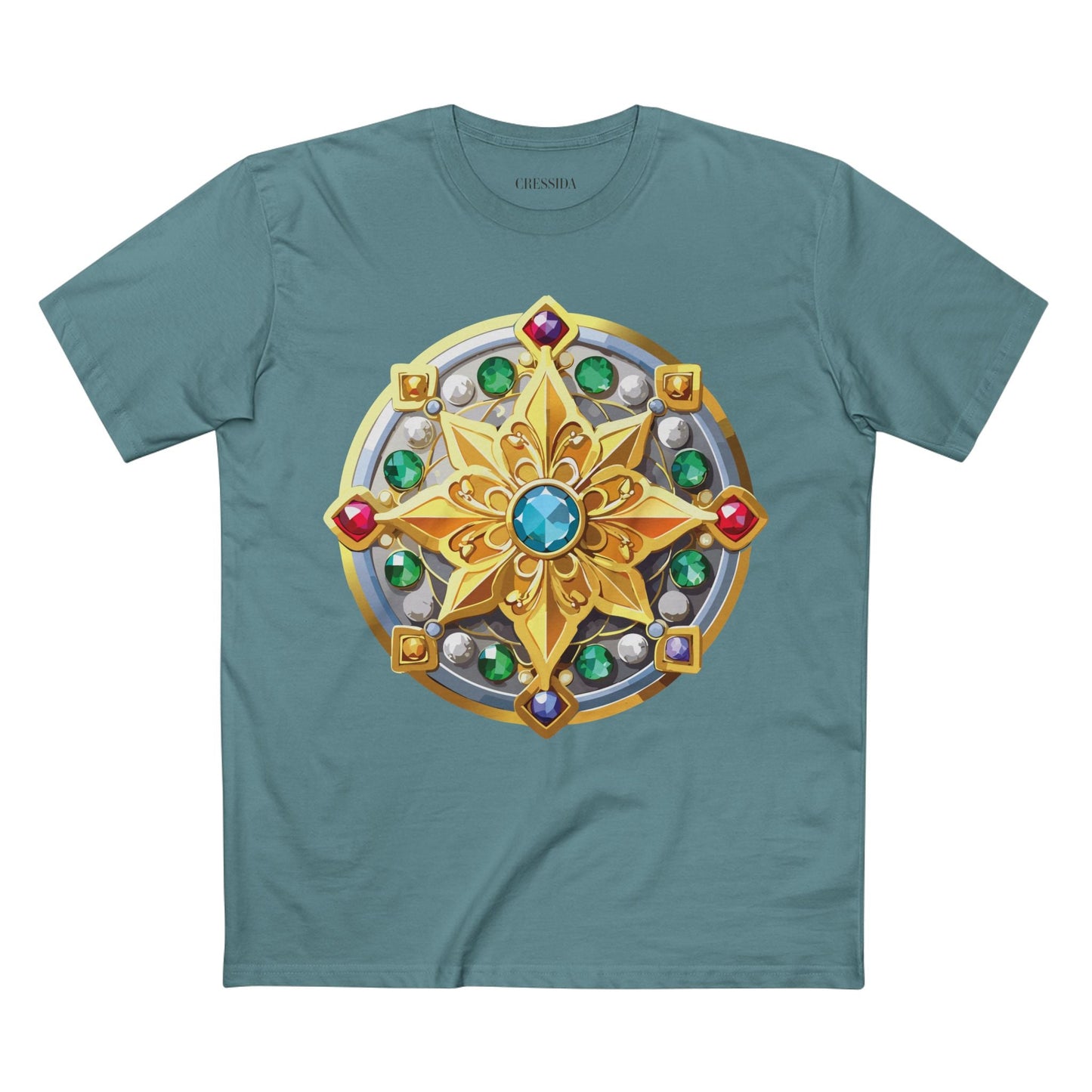 Medallion Graphic T-Shirt Unisex 100 Cotton With Gold Art Design Medal Tee 1