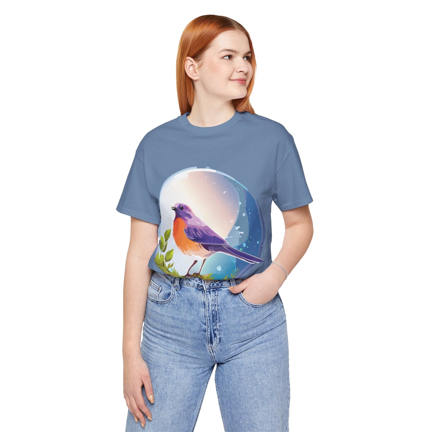 Unisex Animals And Bird Shirt Graphic Cotton T Shirt With Original Retro2Nova Art Premium Short Sleeve Tee