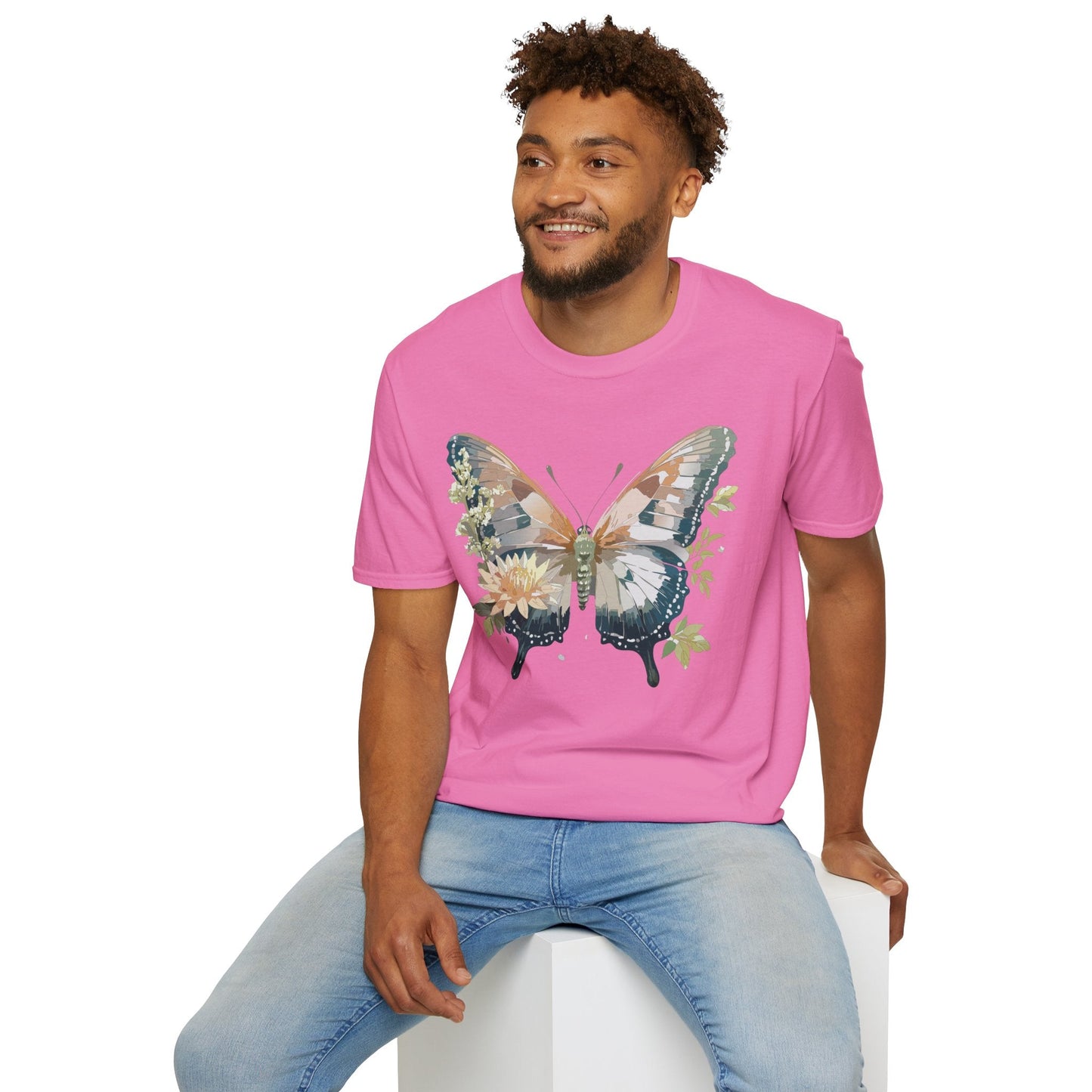 Unisex Butterfly Shirt Monarch Butterfly Tee Softstyle Gildan 64000 100 Cotton Breathable