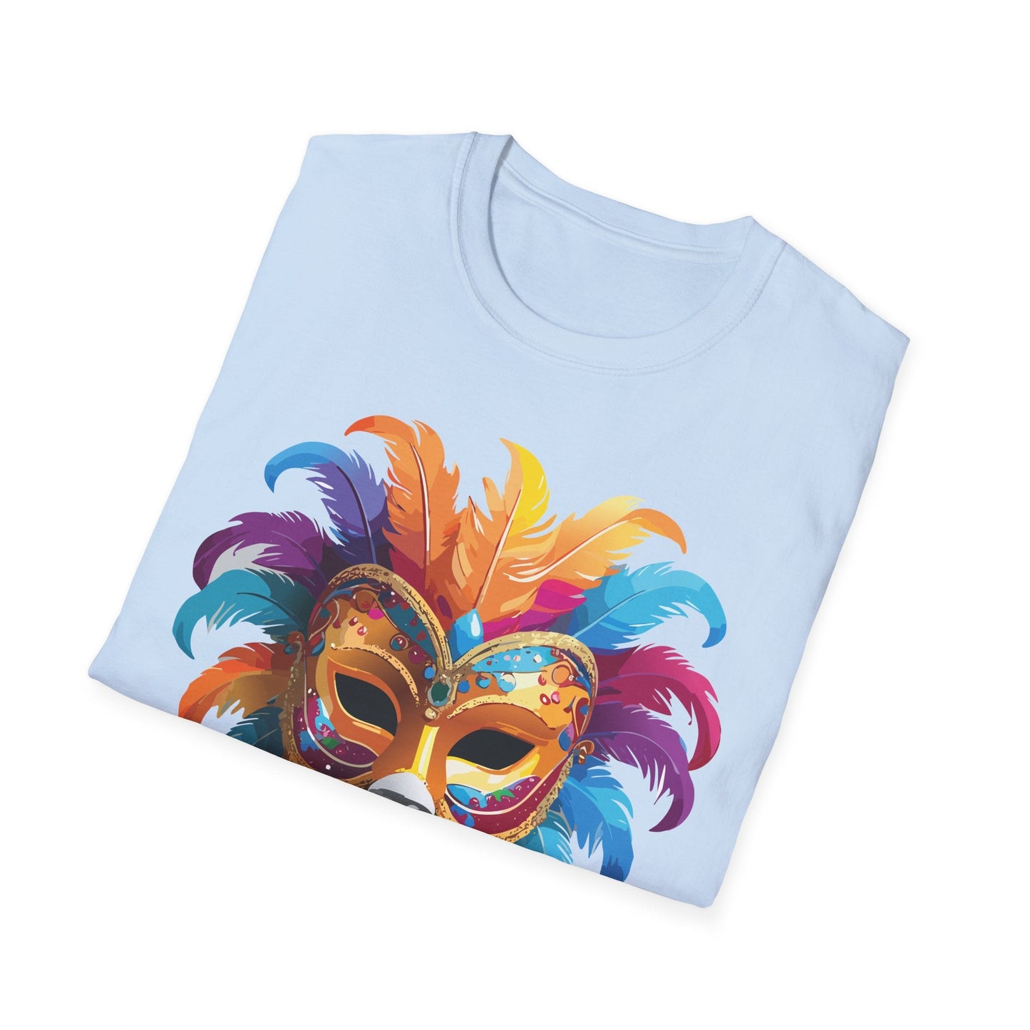 Mask Tee Shirt Unisex Masquerade Design Art Graphic Gildan Softstyle 64000 Cotton Tee