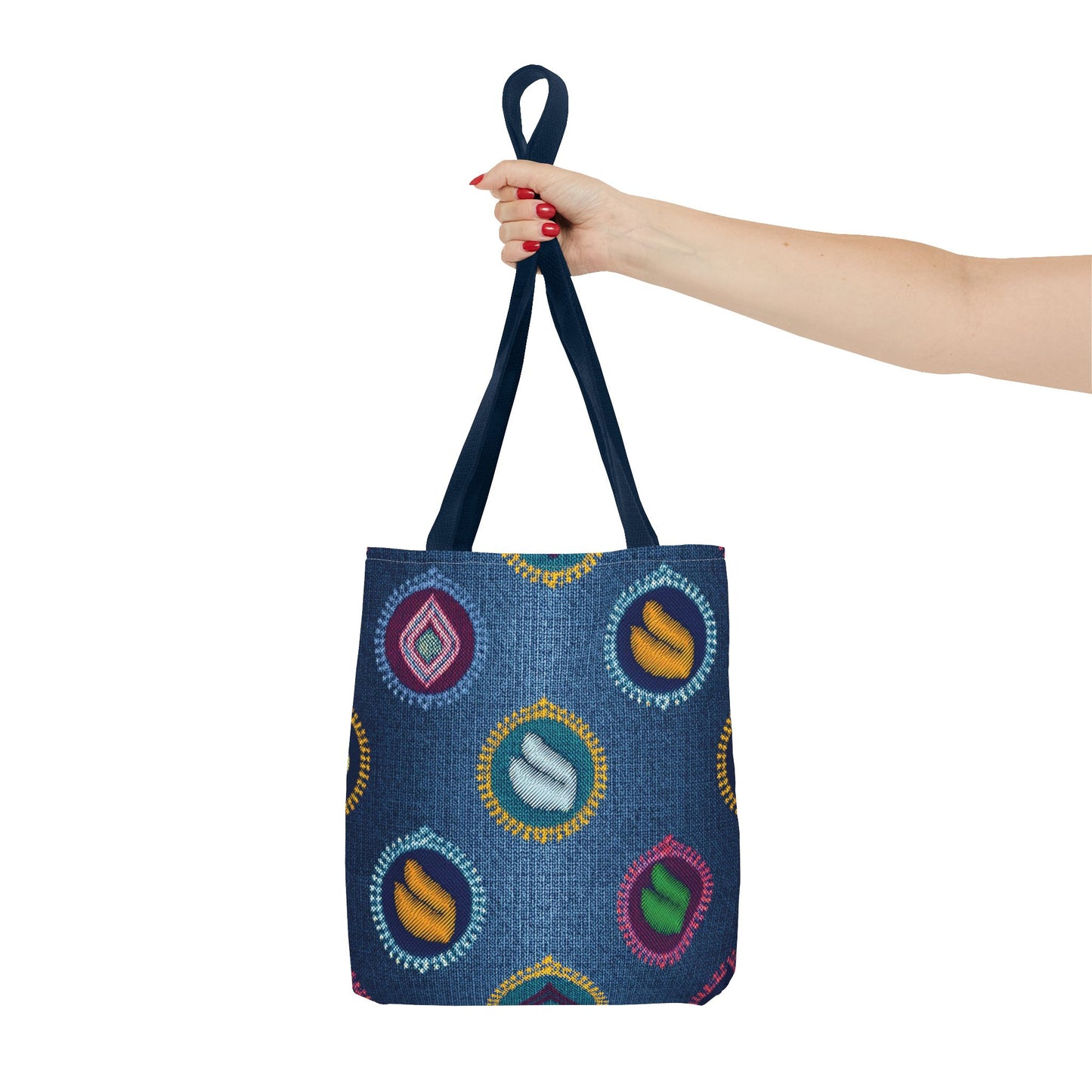 DIWALI DENIM PRINT CANVAS BAG HIGH-QUALITY 100% SPUN POLY 3 SIZES BAG-205-18