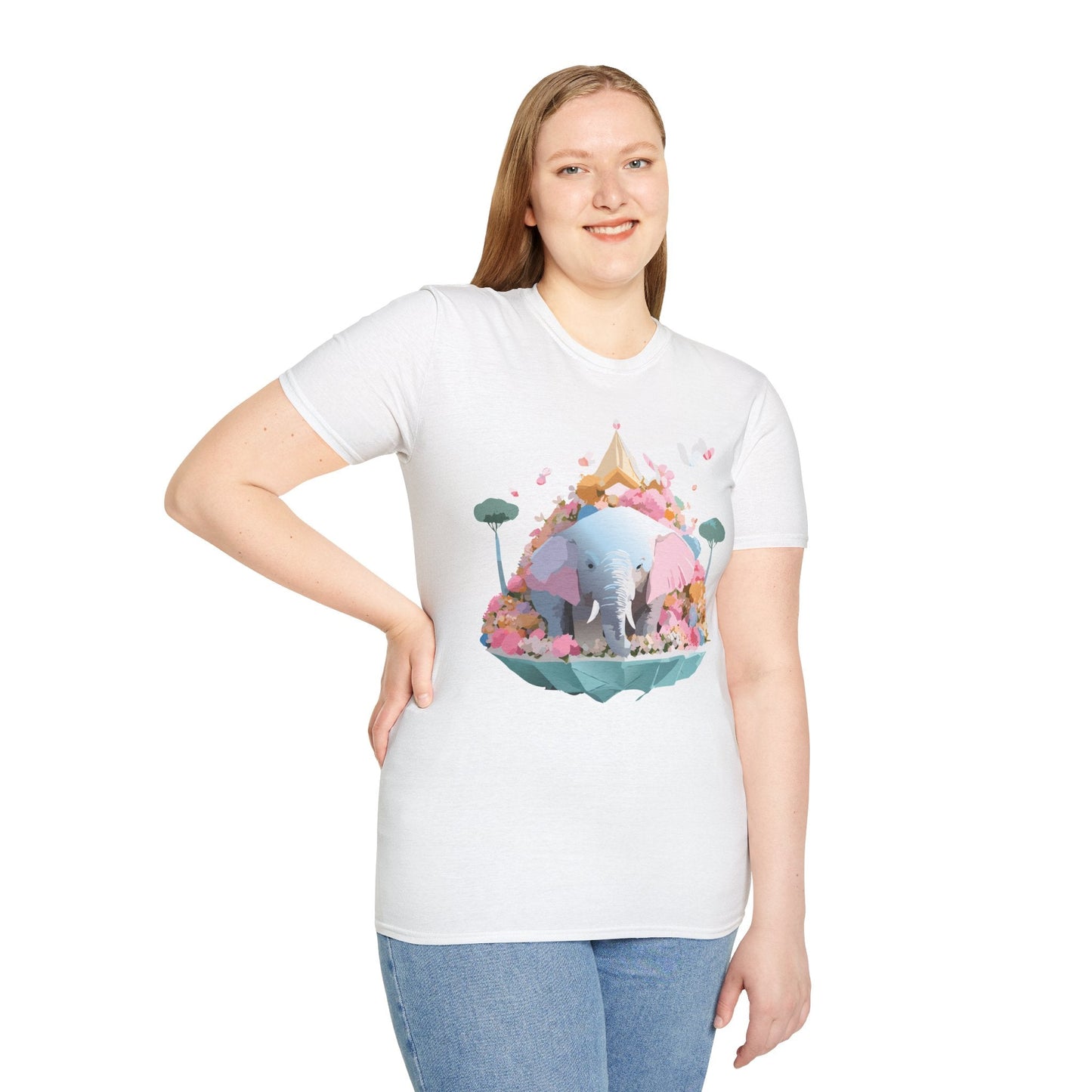 Elephant Graphic T Shirt For Animals Unisex Gildan Softstyle 64000 Cotton Tee Apparel