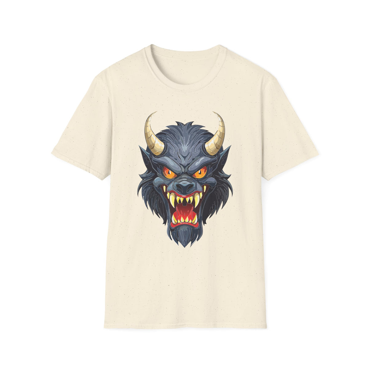 Demonic Wolf Monster Graphic T-Shirt Cartoon Graphic Tee Unisex 100 Cotton Gildan T-Shirt