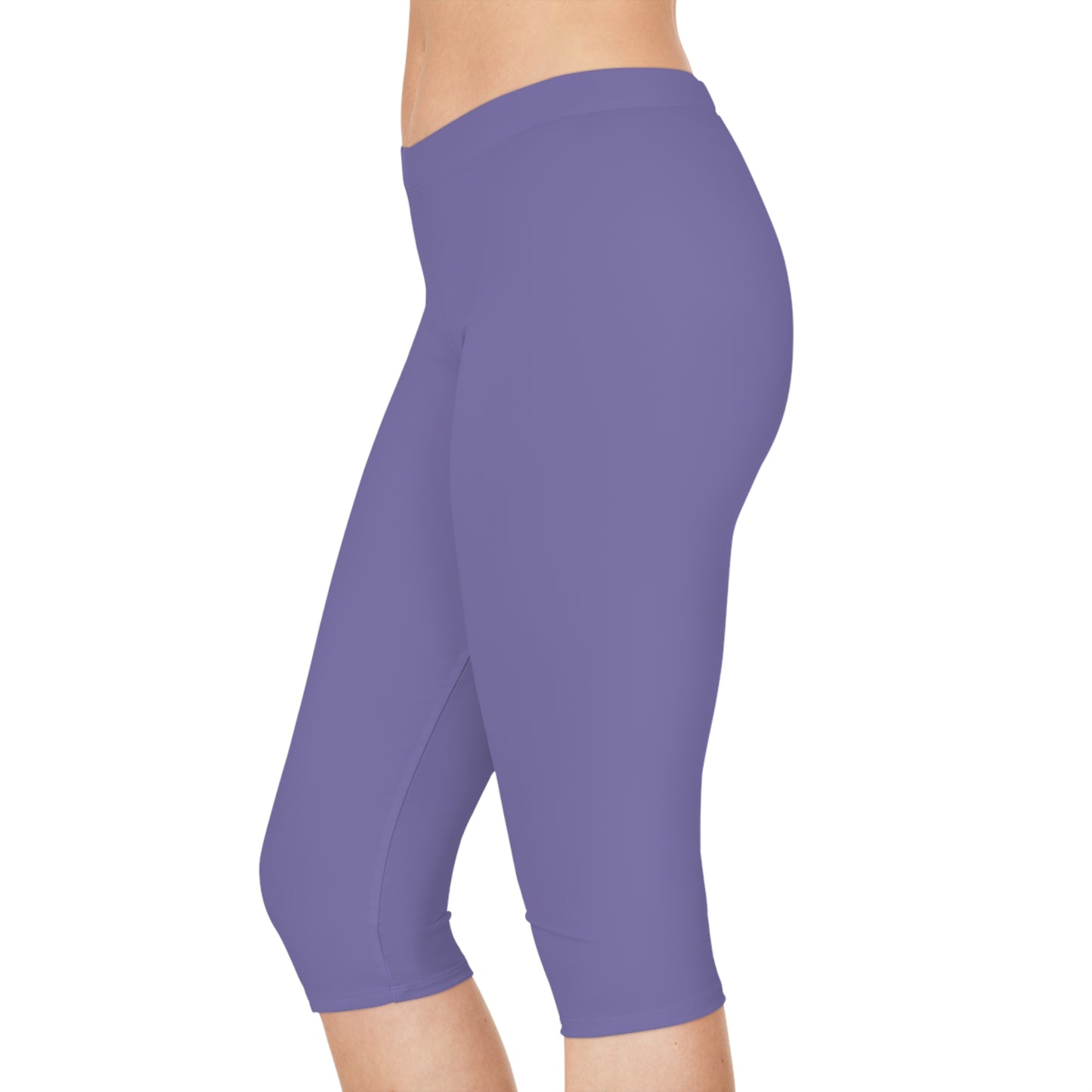 Blue Color Capri Leggings, Blue Capri Leggings 16