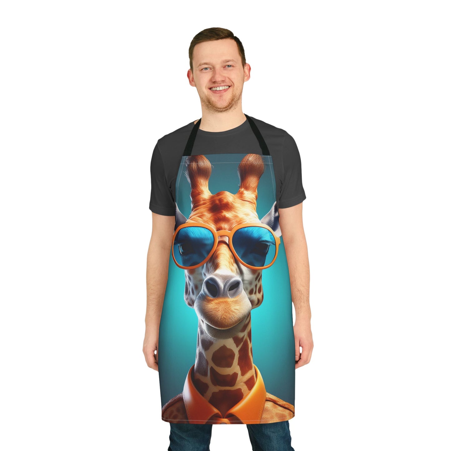 Giraffe 100% Polyester Stain-resistant 31.5 x 25.6 | Art Print Canvas Apron 2
