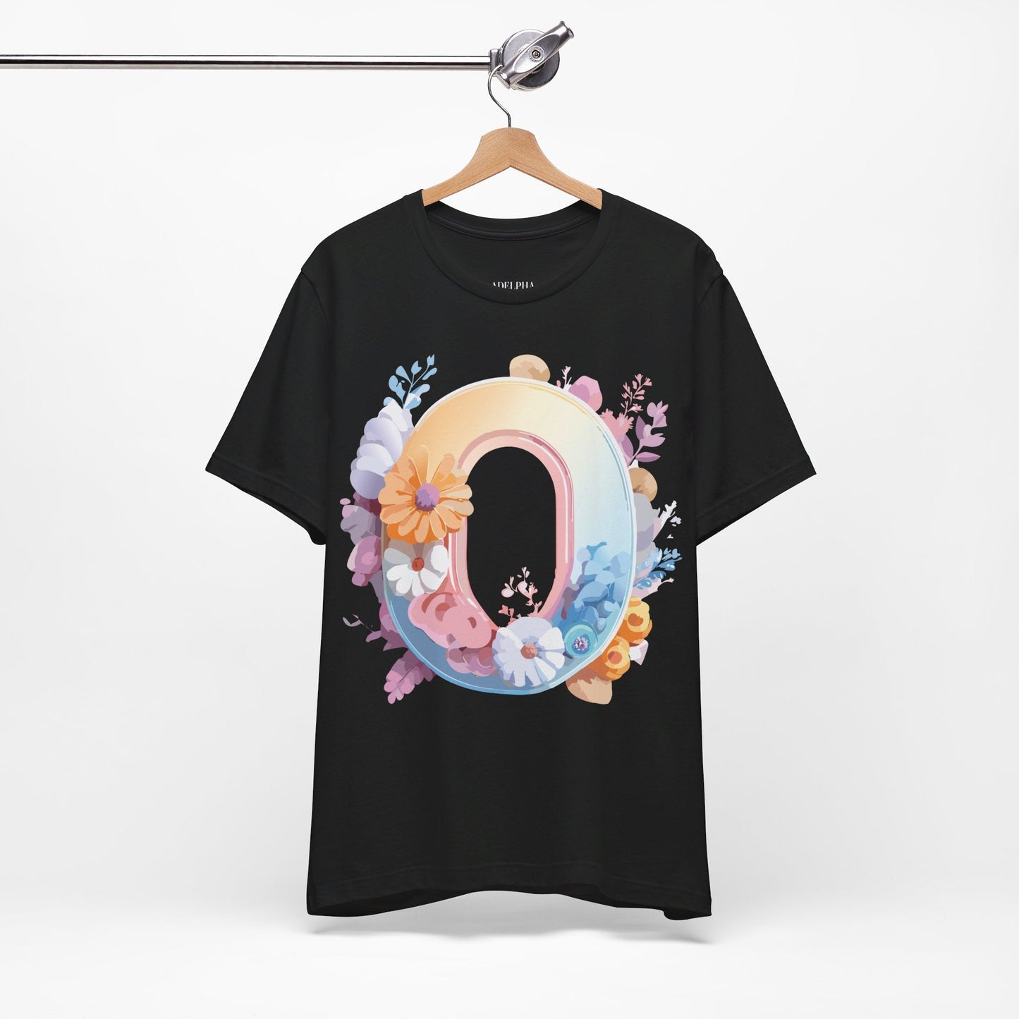 Letter O Shirt Unisex Graphic Tee Vintage Inspired Artwork By Adelpha Premium Short Sleeve