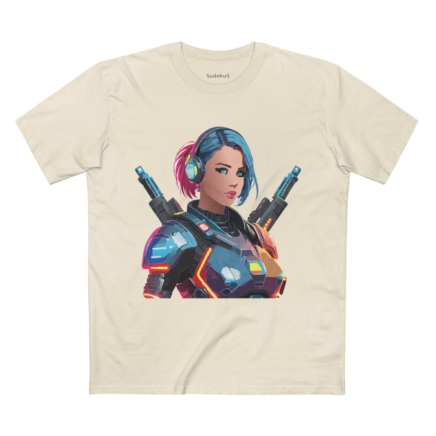 Army-woman Graphic Unisex 100 Cotton Staple Tee 8
