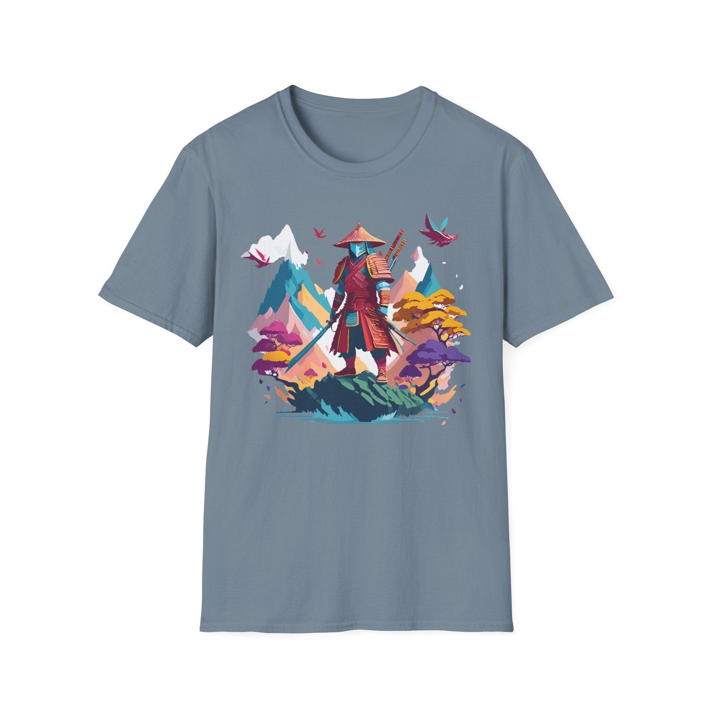 Samurai Shirt Unisex Samurai Tee Short Sleeve Gildan Softstyle 64000 100 Percent Ring Spun Cotton