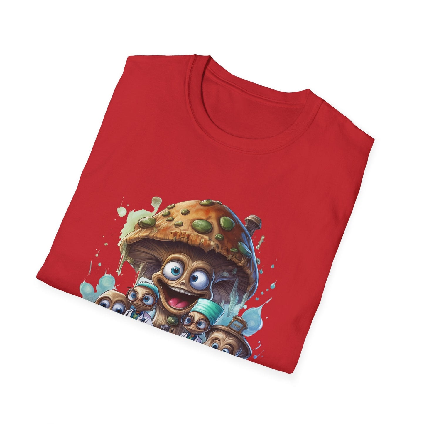Funny Mashroom Graphic Unisex Softstyle Cotton With Cartoon Illustration Design 10