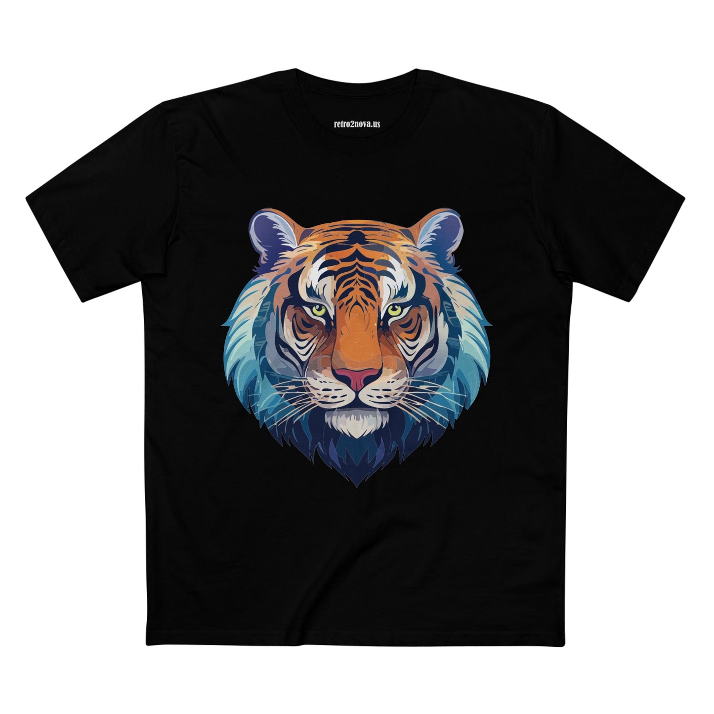 Tiger Shirt Unisex Premium Cotton Staple Tee With Original Art Design From Retro2Nova Exclusive Art Collection