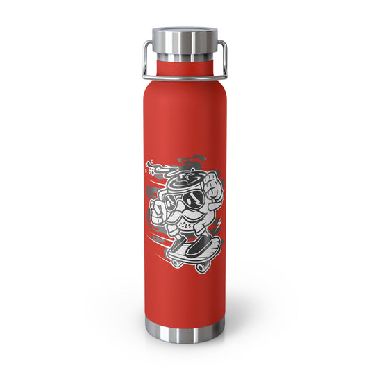 22oz Copper Insulated Water Bottle with Cartoon Design - CV101