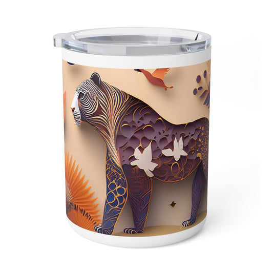 36 Art Design Insulated Coffee Mug Clear Lid 10oz Insulated Coffee Mug 10oz