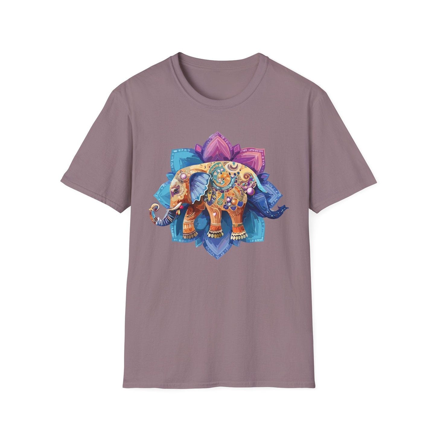 Unisex Elephant T Shirt Softstyle Gildan 64000 Cotton Tee For Animal Lovers And Collectors