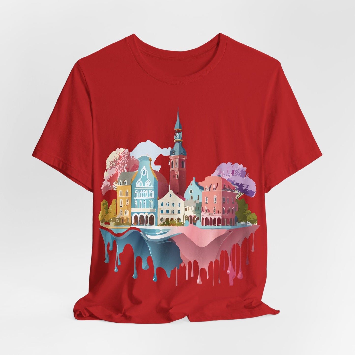 Germany Graphic Tee for Unisex Short Sleeve Shirt by Adelpha Art Design Vintage Inspired