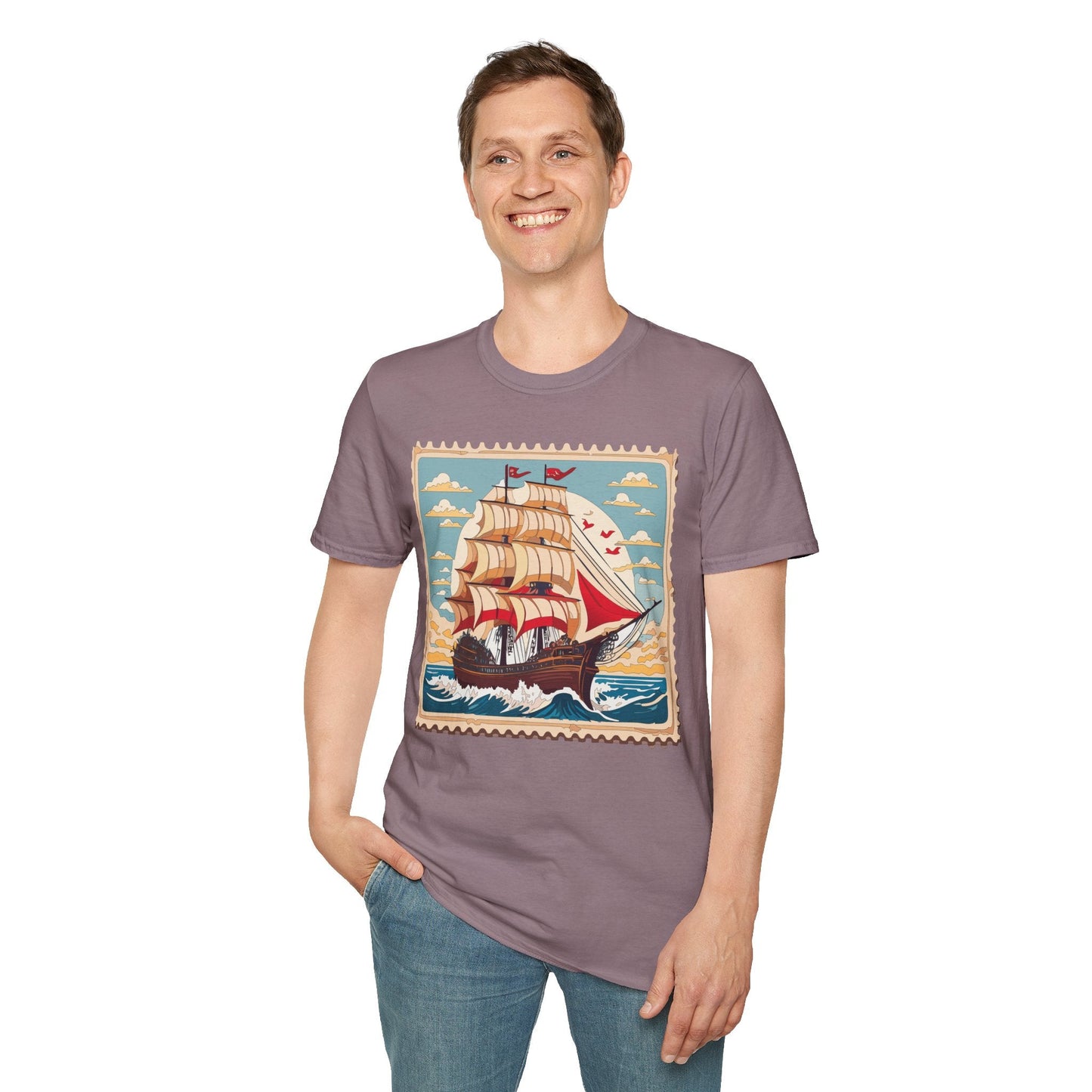 Ship T Shirts Frigate T Shirts Vessel Tee Shirt Unisex Softstyle Gildan 64000 Cotton Tee