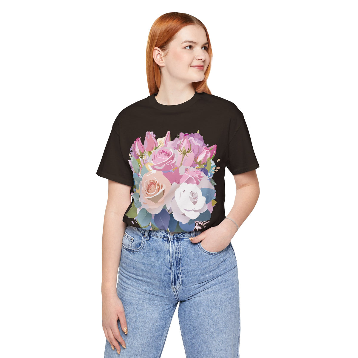 Floral Graphic Tee Shirt - Bella+Canvas Unisex 100 Cotton 11