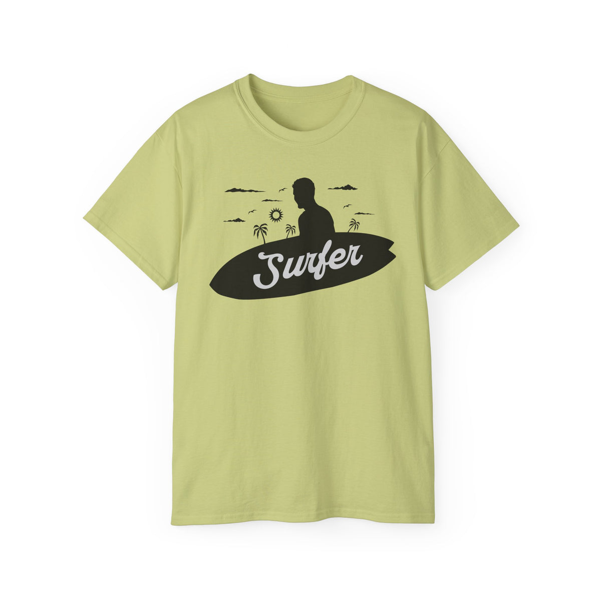 Surfer silhouette surfboard T-Shirt | Beach ocean waves design