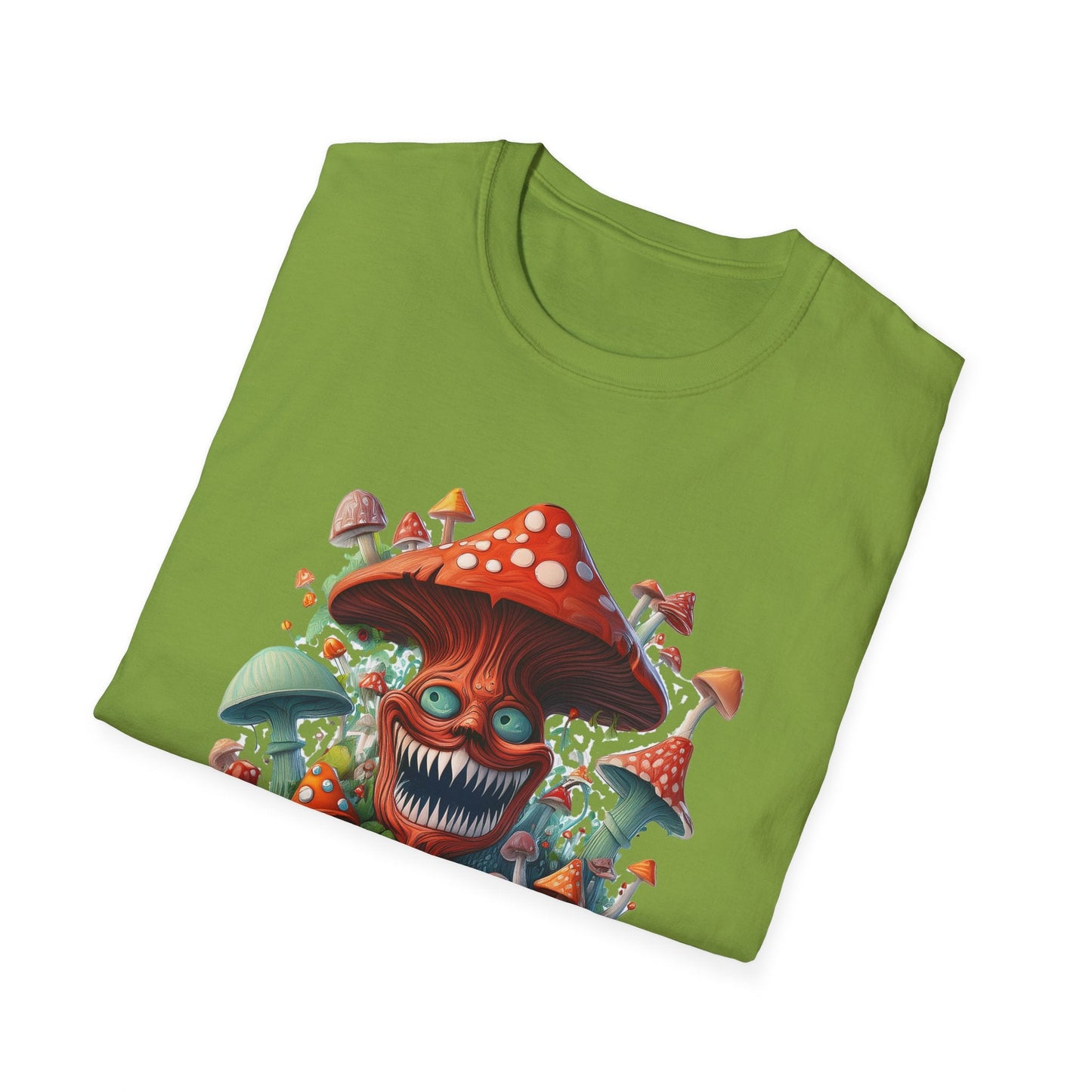 Unisex Mashroom Tee Shirt With Funny Mashroom Design Fungus Humor Softstyle Cotton