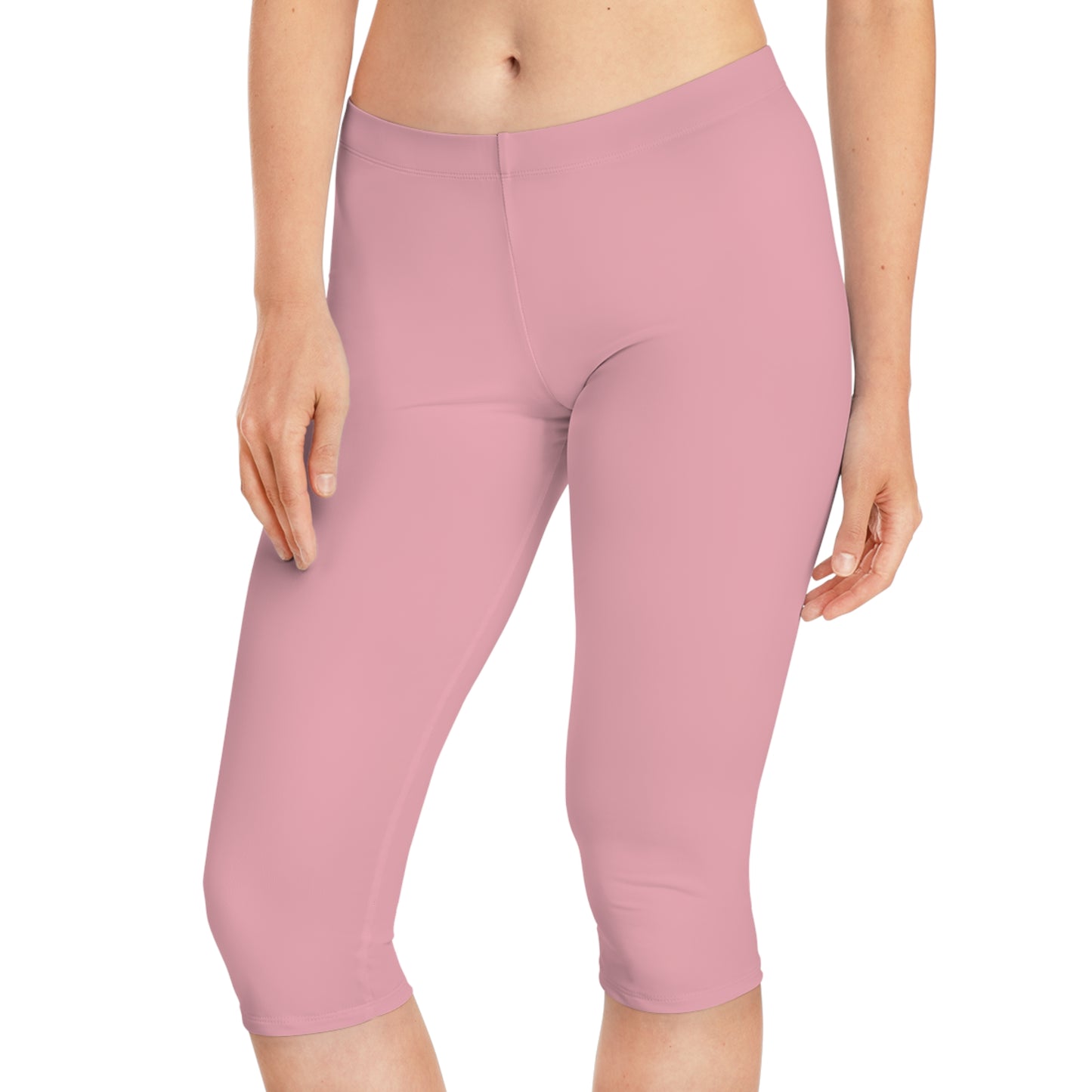 Pink Color Capri Leggings, Pink Capri Leggings 14